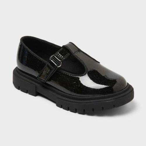 Toddler Girls' Layan Mary Jane Flats - Cat & Jack™ Black 8T