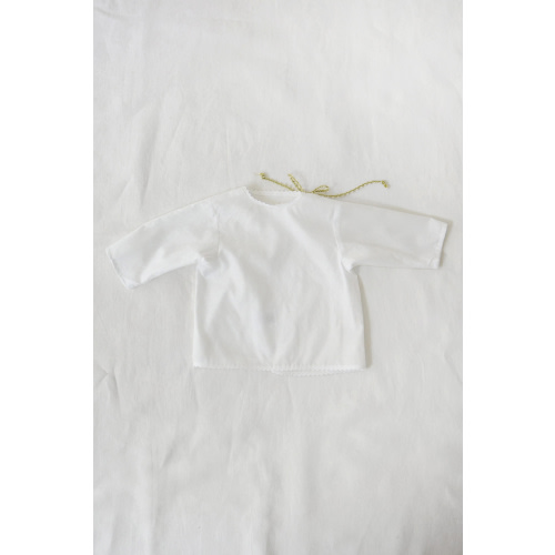 Swiss Cotton Wrap Blouse - White