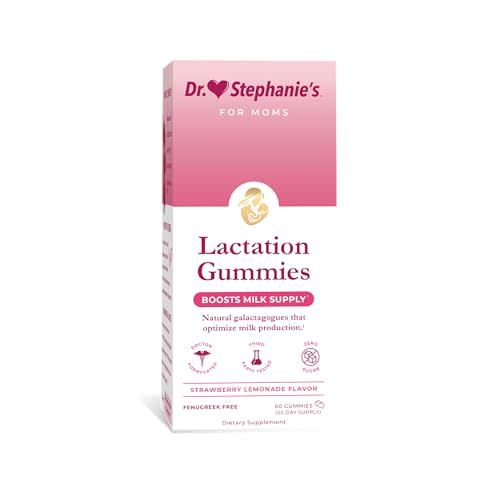 Dr. Stephanie's Lactation Gummies - Boost Milk Supply with Natural Galactagouges for Breastfeeding Support - No Fenugreek & No Sugar