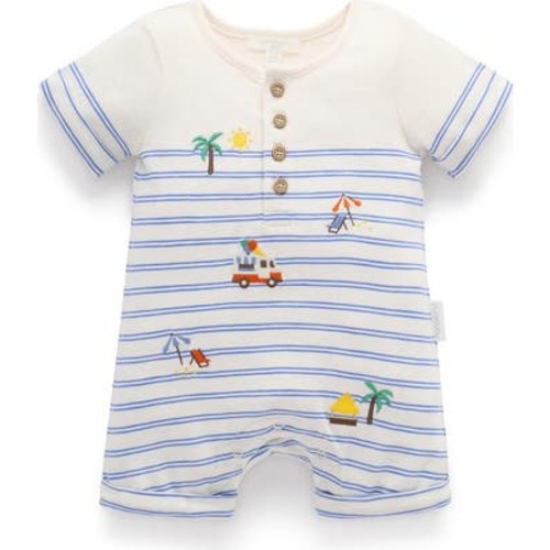 Resort Striped Romper, 6-12M