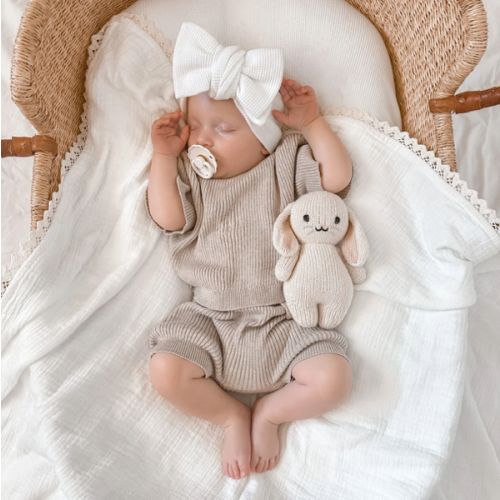 Little B's Ribbed 2-Piece Set - Oak