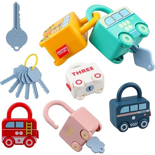 Montessori Educational Toys Learning Games Busy Board - Toddler Car Activities - Baby Sensory Fine Motor Skills Developmental Toys - Gifts for 12 18 24 Month Age 1 2 3 4 One Two Year Old Boys Girls