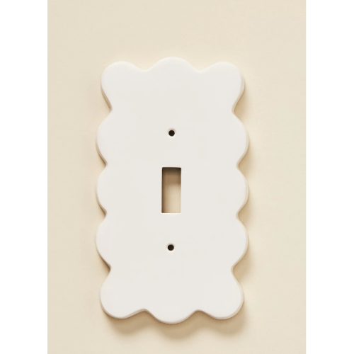 Wiggle Scalloped Single Toggle Light Switch Plate
