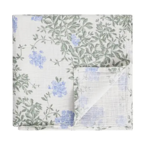 Plumbago Muslin Swaddle blanket, 110x110 cm