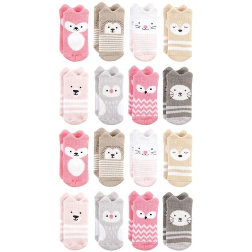 Hudson Baby Cotton Rich Baby Terry Socks 16-Pack