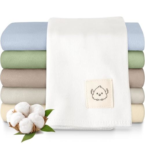 Organic Baby Burp Cloths, 6-Pack – Slate