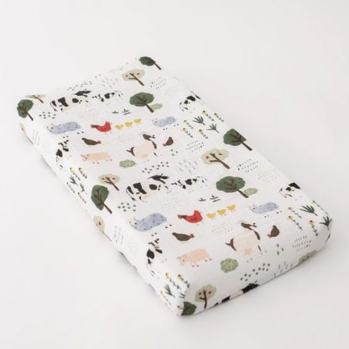 Muslin Changing Pad Cover, Family Farm