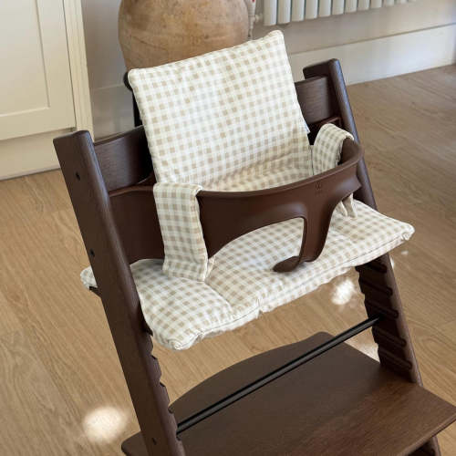 Taupe Gingham 2 in 1 Cushion – Greyfox Designs