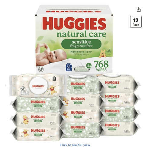 Huggies Natural Care Sensitive Unscented Baby Wipes