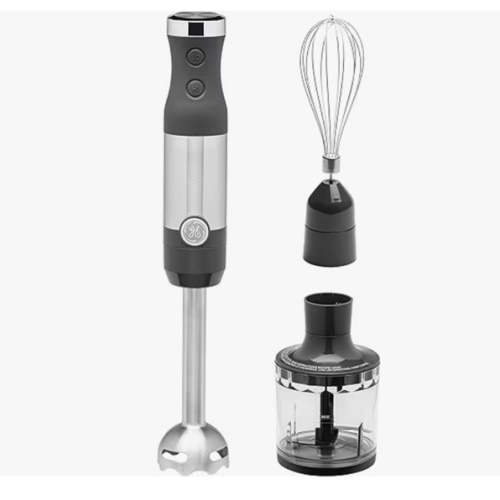 Amazon.com: GE Immersion Blender | Handheld Blender for Shakes, Smoothies, Baby Food & More | Includes Whisk & Blending Jar | 2-Speed | Interchangeable Attachment for Easy Clean | 500 Watts | Stainless Steel