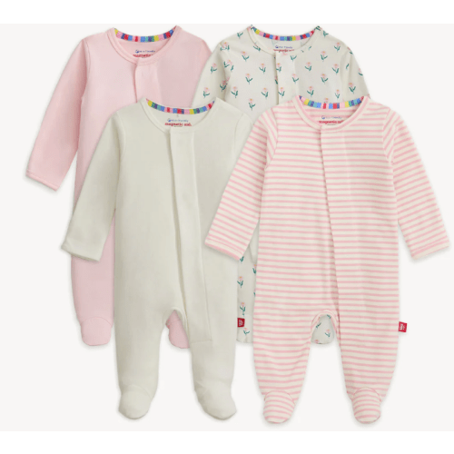 Magnetic 4-Pack Footie 3-6M