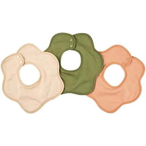 Tiny Twinkle Roundabout Drool Bibs 3 Pack - 360 Rotating Water Resistant and Absorbent Teething Baby Bibs