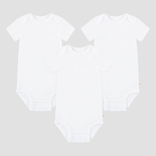 Huggies Baby 3pk Organic Bodysuit, Color: White, Size: Newborn