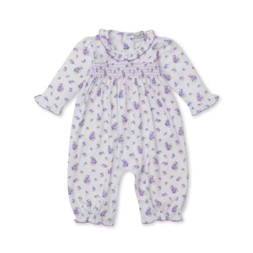 Roses and Blooms Lilac Smocked Playsuit