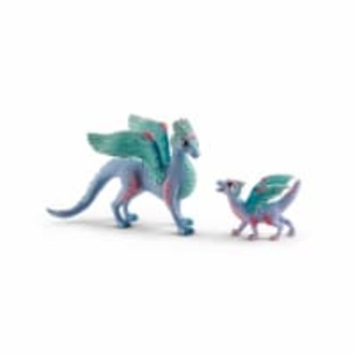 Schleich Bayala Flower Dragon and Baby Figurines, 2 pc
