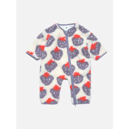 STRAWBERRY SHERPA FLEECE STROLLER SUIT