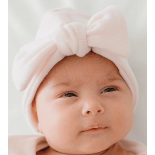 RUCHED BEANIE WITH BOW