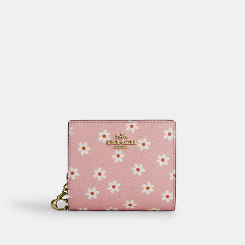 Coach Snap Wallet With Floral Print
