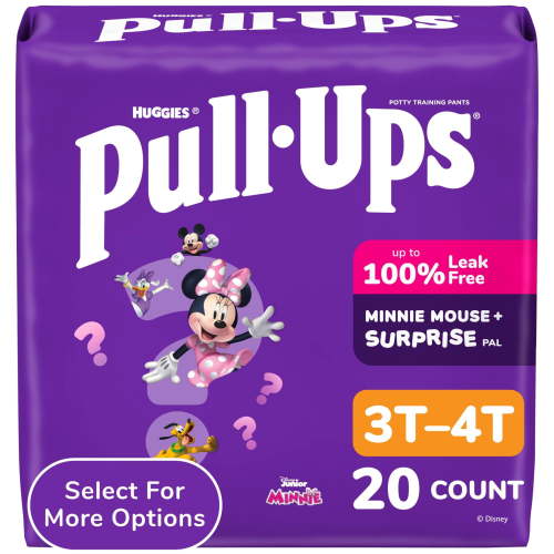 Pull-Ups Girls' Potty Training Pants, 3T-4T (32-40 lbs), 20 Count (Select for More)