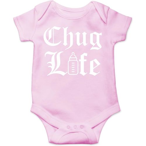 AW Fashions Chug Life Baby Bodysuit Funny, Cute, and Comfortable Infant Apparel - Trendy Newborn Clothing