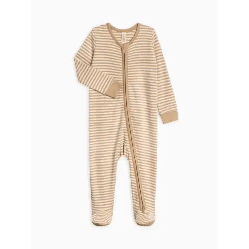 Peyton Zipper Sleeper [Clay Stripe]