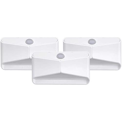 Mr. Beams MB710 LED Nightlight, Wireless, Battery-Powered, Motion-Sensing For Use In Bedroom, Stairs, Nursery, Kitchen & More, Three-Pack, White,MB710-WHT-03-00