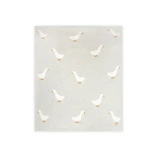 Colored Organics Duck Waddle Knit Baby Blanket