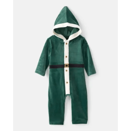 Baby Elf Hooded Jumpsuit - Green | Carter's