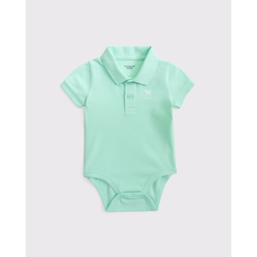 baby icon polo bodysuit