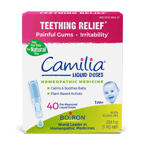 Boiron Camilia Liquid Dose, Homeopathic Medicine for Teething Relief, Painful Gums, Irritability, 40 Single Liquid Doses HSA/FSA Eligible