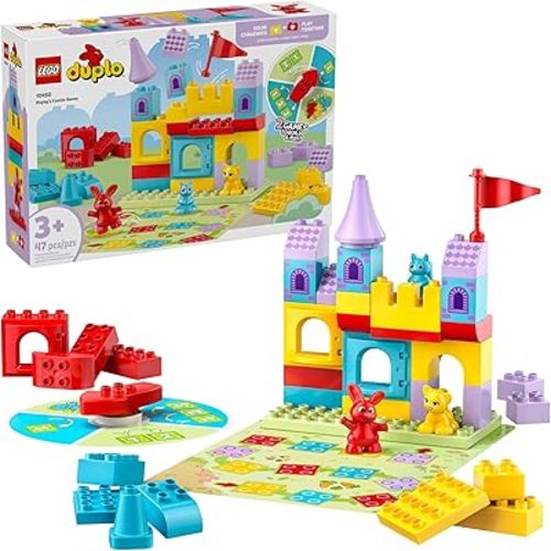 LEGO DUPLO Hopsy’s Castle Game Building Toy for Pretend Play - Learning & Education Play Set for Boys & Girls, Ages 3+ - Toddlers Learn Skills Through Play - Gift Idea for Family Game Night - 10450
