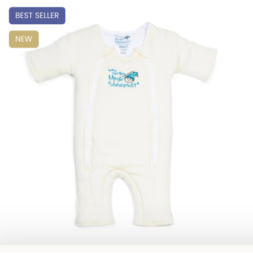 Cream Baby Merlin’s Magic Sleepsuit | Soft 100% Cotton Infant Sleepsuit