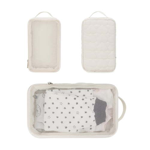 Baby Bag Organizer Pouches 2 Pack Pod Hanging Bag Mesh Bag Reusable Washable Or Baby Cloth (White) Closet Cubes for Clothes Bags Closet Organizer Storage for Clothes Tubs Storage Large Baby Cloth