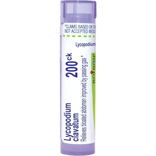 Boiron Lycopodium Clavatum 200C Homeopathic Medicine for Bloating & Gas - 80 Pellets