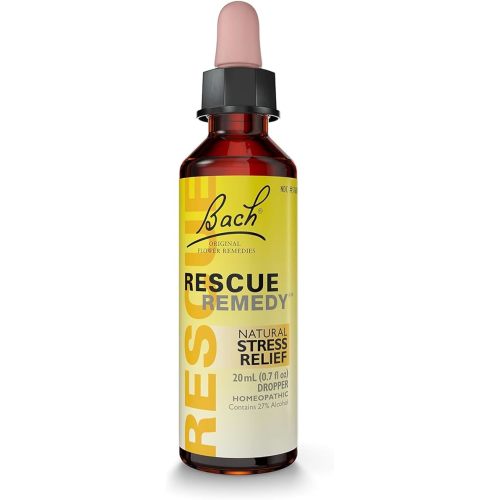 Bach RESCUE REMEDY Dropper 20mL, Natural Stress Relief, Homeopathic Flower Essence, Vegan, Gluten & Sugar-Free, Non-Habit Forming