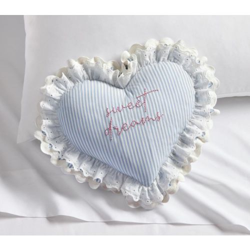 Sweet Dreams Embroidered Heart Pillow