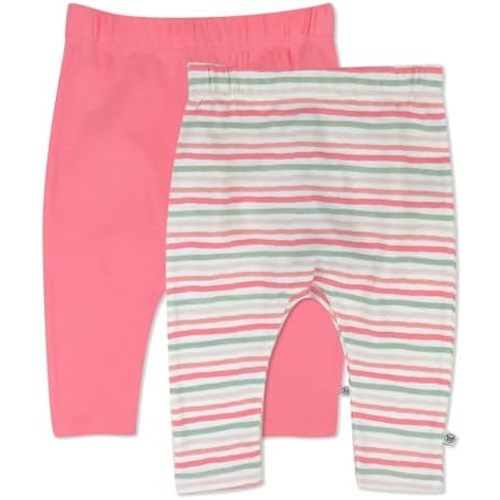 HonestBaby Unisex-Baby Multipack Harem Pants Roomy Fit Pull on Bottoms 100% Organic Cotton for Baby Boys, Girls