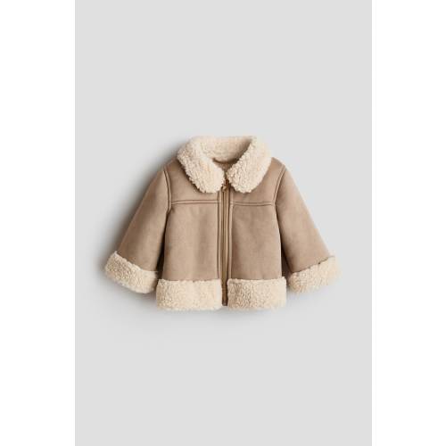 JACKET WITH TEDDY FLEECE DETAILS