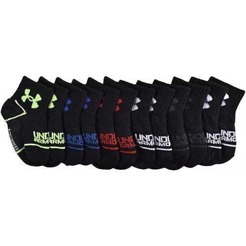 Under Armour Boys Multi Pack Printed Quarter Sock