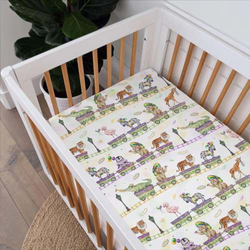 Mardi Gras Jungle Krewe Crib Sheet – Zumbamboo