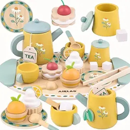 Wooden Play Food Toy Sets for Kids Kitchen Accessories Age 3 4 5 6 Wood Educational Toys