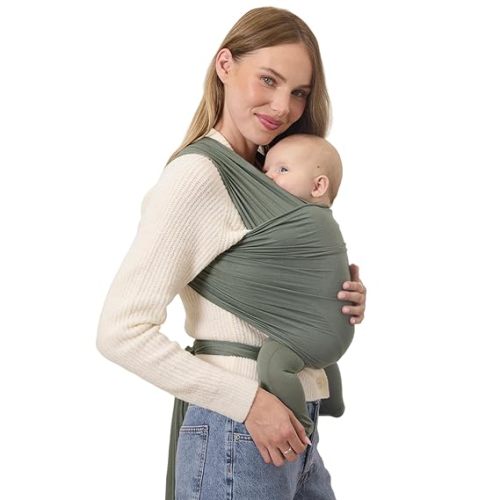 Solly Baby Wrap, Buttery-Soft Baby Carrier Newborn to Toddler 8-25 Lbs., Lightweight & Hands-Free Infant Sling Wrap, Breathable Summer Carrier, Baby Wearing & Postpartum Essential, New Mom Gift, Basil