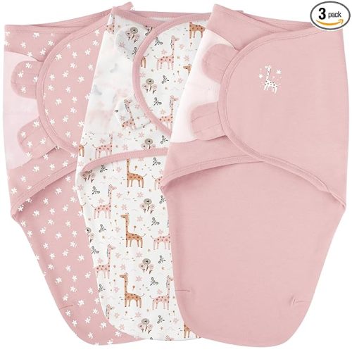 Yoofoss Baby Swaddles for Newborns 100% Organic Cotton, Adjustable Swaddle Sleep Sack 0-3 Months Newborn Swaddle Sack, Breathable Soft(Small)