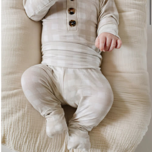 Bamboo 2 Piece Set - Sandstone Gingham – Pine Kids Co