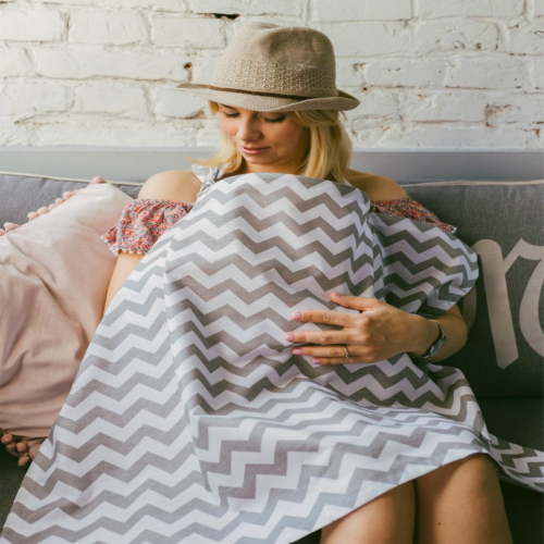 Holzlrgus Breathable Nursing Cover with Floral Design, Soft Cotton Breastfeeding Cover for Mother and Baby, Multi-Use Nursing Apron, Maternity Blanket Cover