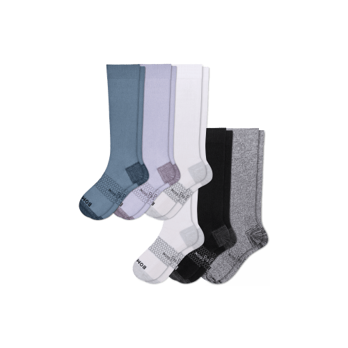 Women's Medical Grade Compression Knee High Sock 6-Pack (20-30mmHg)