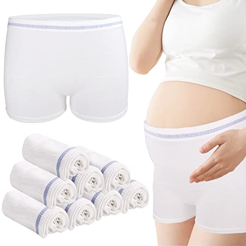 HANSILK Mesh Underwear Postpartum for Delivery & C-Section,8 Count | Postpartum Underwear for Women High Waisted Hospital Underwear Women Breathable Mesh Underwear for Delivery Surgical Travel