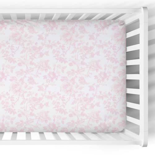 Pink Floral Crib Sheet for a Cozy Nursery Experience