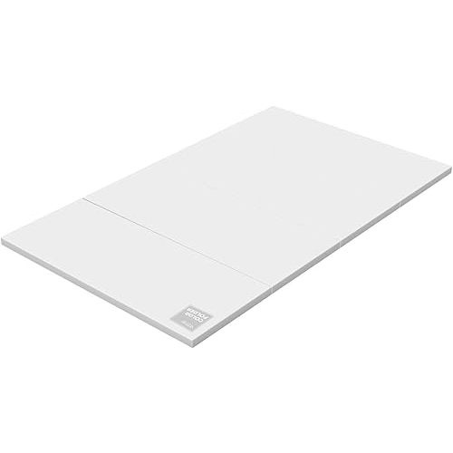 ALZIP MAT Eco Silion Urban, Folding Baby Play Mat Eco-Friendly Non-Toxic Non-Slip Reversible Waterproof (G (79x55 inch), Milk)