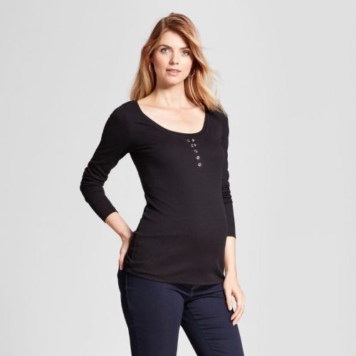 Long Sleeve Nursing Henley Maternity Top - Isabel Maternity by Ingrid & Isabel™